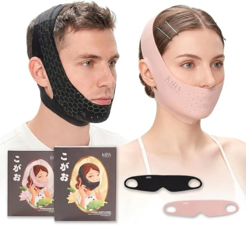 Premium Chin Strap for Sleeping & Anti Snoring, Sleep Support Kit, Double Chin Reducer, Chin Strap for CPAP Users, Jawline Shaper, CPAP Chin Strap to Keep Mouth Closed, Mouth Tape for Sleeping Men