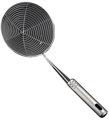 1 cestello for friggere in acciaio inox, schiumarola for patatine fritte, filtro for olio, cucina = forniture, paletta in rete metallica for friggitrice(33.5X13cm)