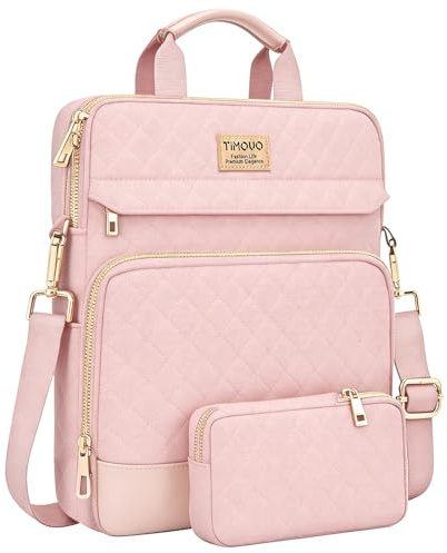 TiMOVO Funda para MacBook Neo 13 2026 con Bolsillo Extraíble, Rosa | Funda Antigolpes con Bolsillo Accesorios Extraíble & Correa, Compatible con MacBook Neo 13 2026 A3404 Chip A18 Pro