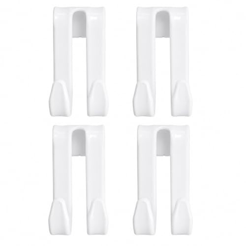 Newplastica Set 4 Ganci Salvaspazio per Termoarredo e Scaldasalviette Bagno – Porta Asciugamani e Accappatoi – 100% Made in Italy (Bianco)