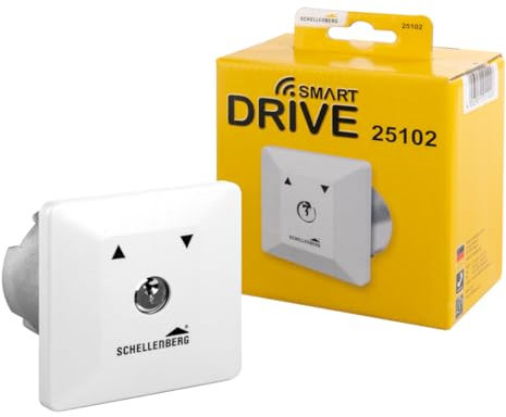 Schellenberg 25102 Interrupteur à clé encastré pour motorisation porte de garage, avec 3 clés inclus, Blanc