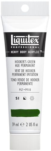 Liquitex Professional Heavy Body Acrylic Paint 59 ml tube, Hooker’s Green Hue Permanent