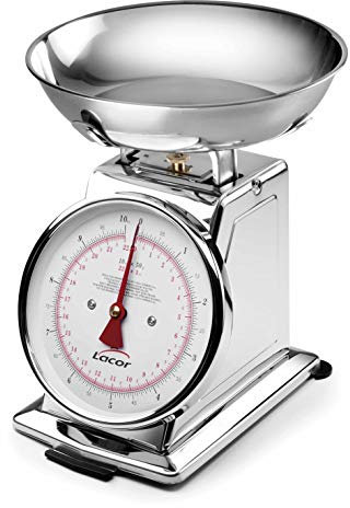 Lacor 61705- Bilancia Meccanica con Bowl Inox 5 kg