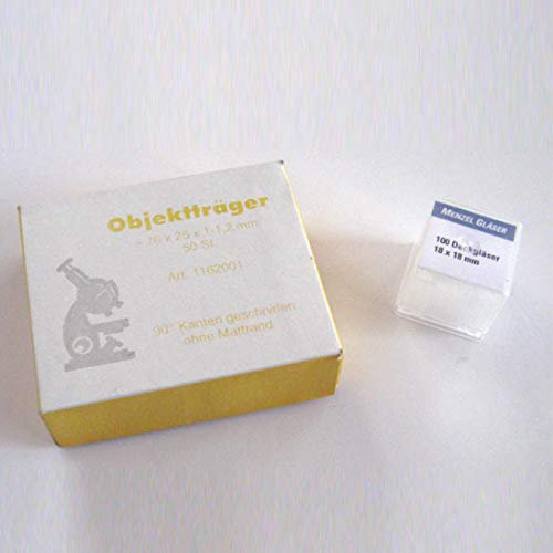 Objektträger 50 Stck. + Deckgläser 100 Stck.