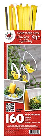 Karen Marie Quilling-Set Chicken 160 Papierstreifen mit Anleitung Küken Ostern