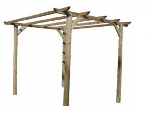 Pergola tettoia in legno 3 x 3 x 2,4 mt.