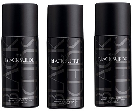 3 x Avon doftad deodorant kroppsspray för män, finns i svart mocka vildmark full hastighet (svart mocka)
