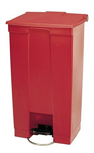 RUBBERMAID Poubelle Collecteur à pédale Step-On 87 litres H 82,6 cm Rouge