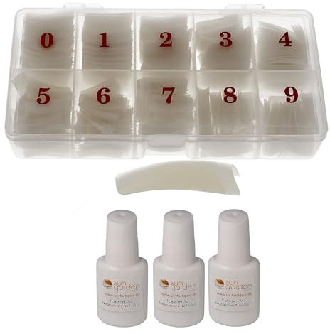 Sun Garden Nails Tipbox 500 Tips inkl. 3 Tipkleber Nail Tips Nagelkleber - Nagelmodellage