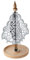 Alessi Dressed for X-Mas Weihnachtsdekoration aus Edelstahl 18/10 und Buchenholz, Silver, 27 x 48 x 27 cm