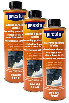 PRESTO_bundle 3 X Presto 603246 protezione sottoscocca a base di cera chiaro 1L