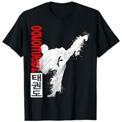 Taekwondo Martial Art - Distressed Style Kick T-Shirt