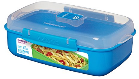 Sistema 2 Stück Mikrowellen-Box, Spülmaschinenfest, 1,25 Liter - gemischte Farben