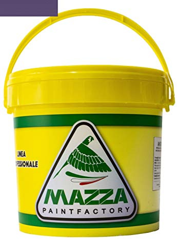 MAZZA Pittura Al Quarzo Per Muri Interni Ed Esterni Lt 5 Ad Alto Potere Coprente Colorificio (Viola Mz1140)