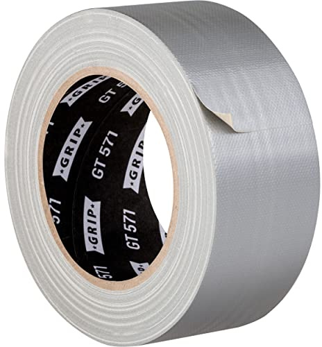 GRIP Eventbasics Gaffa Tape GT 571-50 mm x 25 m - silber | Panzertape mit PE-Beschichtung, sehr hohe Klebkraft, gewebeverstärkt, Allround Klebeband zum Bündeln, Reparieren & Befestigen