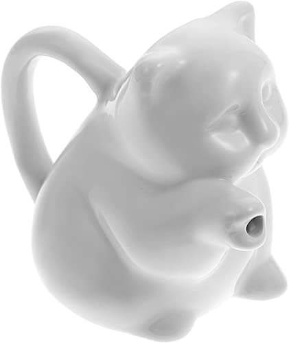 GImLY Ceramic Creamer Jugs Milk Jug Cup Cute Cat Animal Shape Sauce Pitcher Milk Creamer Coffee Syrup Jar Server Dipping Bowls 50ML