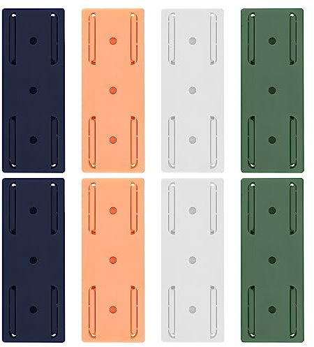 8 Piezas Fijador para Regleta de Enchufes, Soporte Auto Adhesivo de Montaje en Pared de Regleta, Power Strip Holder para Tiras de Alimentación, Enrutador WiFi, Enchufes Regleta