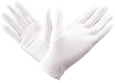 Levemolo Elastische Spandex Schmuckhandschuhe Weiß Unisex Arbeits Und Inspektionshandschuhe Atmungsaktive Etikettehandschuhe 3 Paar