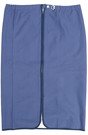 Materasso per Incontinenza Impermeabile per Adulti, Gonna per Materasso per Urina Indossabile, Gonna per Pannolini con Cerniera Assorbente Riutilizzabile in Cotone per Anziani per(Blu scuro XL)