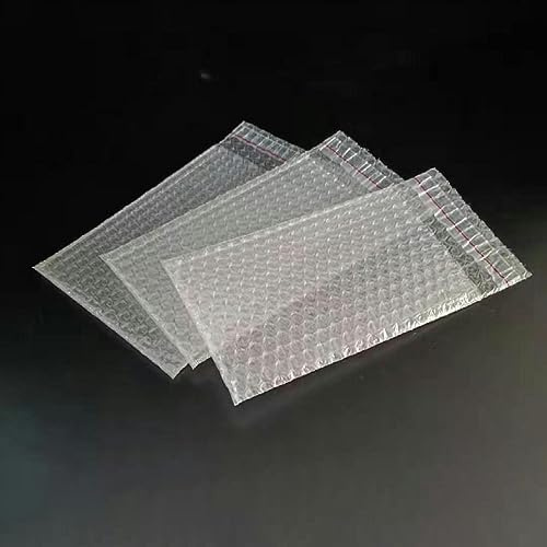 Selbstverschließender Wickelumschlag, transparente Luftpolstertaschen, transparente, stoßfeste Verpackungsbeutel, Doppelfolien-Luftpolstertaschen, 30 x 40 cm mit 4 cm, 50 Stück