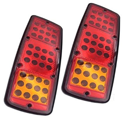 ANATUM Rücklicht für LKW-Anhänger 2x 12V/24V Anhänger PKW LKW LKW Wohnwagen Hinten Bremse Rücklicht (Farbe : 24V, Größe : 1 UK)