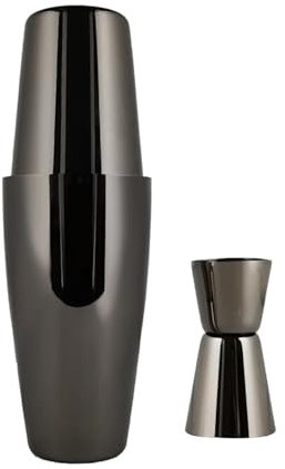 FRAMUN Fácil de Usar Coctelera Dorada/Negra/Oro Rosa 750ml 750/600ml /800/600ml, coctelera, Herramientas de Barra Jigger con (Color : B 800 600ml Shaker3)