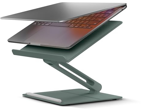 Native Union Desk Laptop-Ständer – höhenverstellbarer ergonomischer Computertisch – kompatibel mit MacBook Air/Pro, iPad, Dell, HP, Lenovo, Microsoft Surface und Laptops und Tablets (Schiefergrün)