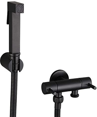 Pulvérisateur de bidet à main pour cuvette de toilette noir, multifonction, poignée de salle de bain pressurisée à froid, pulvérisateur de toilette, kit de douche de nettoyage de cuvette de toilette
