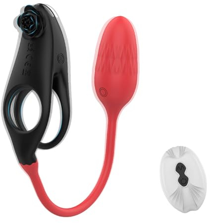 YYGHF Nuovo Anello per Sperma con Blocco Telecomando da Uomo, Masturbatore Portatile con Vibratore del Punto G, Stimolatore Anale Clitorideo, Adatto per Giocattoli Sessuali di Coppia