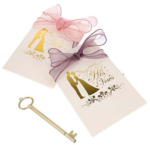 MAGICLULU 2 Sets Hochwertiges Hochzeitsdekor-set Mit Gelübdekarten Und Umschlägen Als Passendes Für Das Paar