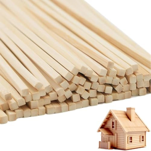 Caiyloxn 120 Stück Zuckerwatte Stäbe 300mm X 4mm Zuckerwatte Holzstäbe Zuckerwattestäbe Bambusstäbe Holzstäbchen zum Basteln für Basteln Modellbau Diy Handwerk Holzarbeiten