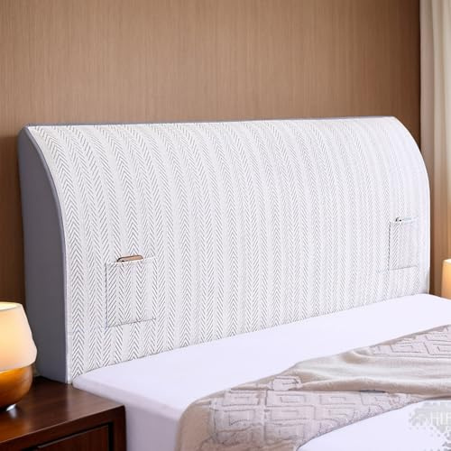 Cotone Copri Testiera Matrimoniale Quattro Stagioni Coprischienale per Letto Elasticizzato Arredamento Camera da Letto Copritestata Antipolvere per Letto,Viola,190CM