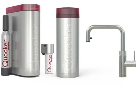 Quooker Flex Square | Reservoirs PRO3 | CUBE & Filter | Voll-Edelstahl | sofort-Kochend-Wasserhahn