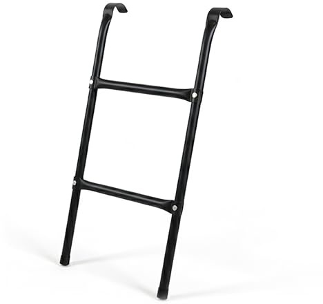 Relaxdays Trampoline Ladder, H x W: 76 x 38 cm, for Hanging, 2 Steps, Ladder, Garden Trampoline, Universal, Steel, Black