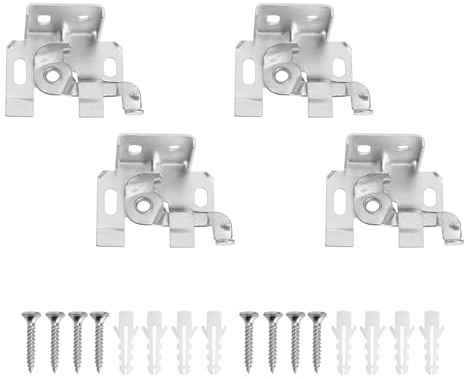 SHINEOFI Juego de 4 Piezas Código de Araña para Persianas Venecianas Accesorios de Fijación para Rieles de Cortinas Soporte Lateral Compacto y Duradero Suministros para Instalación de