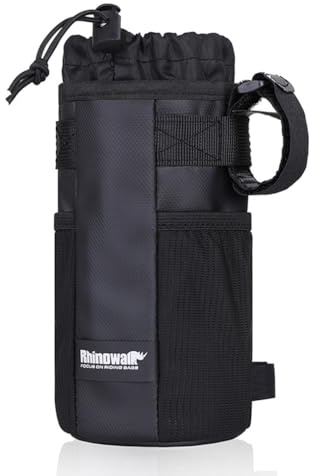 QUXVUIS Bolsa térmica para manillar de bicicletas, bolsa de almacenamiento impermeable para botella agua, soporte para teléfono móvil, accesorio para exteriores
