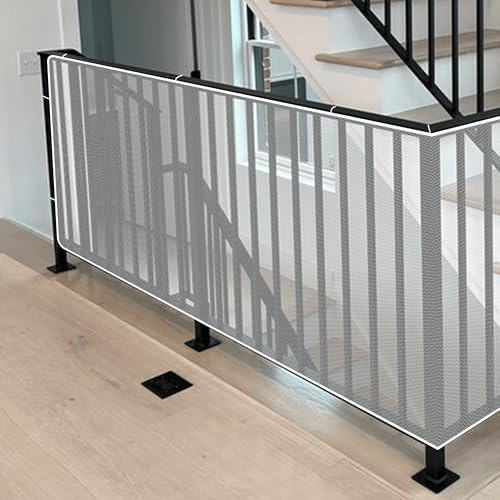 Treppen Schutznetz 81 x 320 cm Ohne Bohren Balkonnetz Mesh für Kindersicherheit für Innen Und Außentreppen in Wohnhäusern, Wohnungen., Weiß
