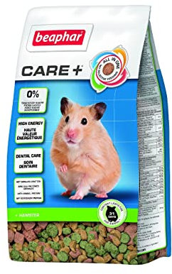 BEAPHAR - Care+ Hamster - Für Nager Und Kleinsäuger - Mit Omega-3 Und Omega-6 Fettsäuren - Gesundheit Und Wohlbefinden, Zahnpflege - 250 g