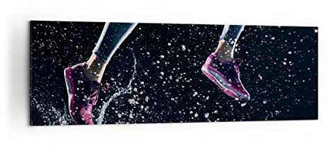Bilder auf Leinwand 160x50cm Leinwandbild Laufen Lifestyle Leichtathletik Schuhe Groß XXL Wanddeko Bild Schlafzimmer Wandbilder Dekoration Wohnzimmer Decor Canvas Wand Kunstdruck Art AB160x50-2900