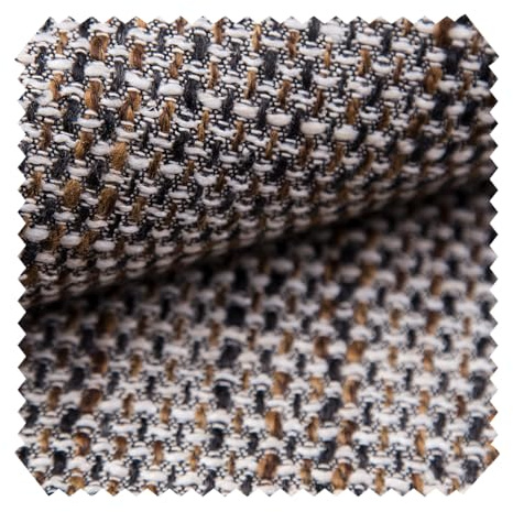 novely® LANZ Premium Möbelstoff mit Schwerem Webcharakter - Grob Gewebter Polsterstoff - Struktur-Stoff in 15 Farben - Pflegeleichte Meterware 1lfm | Farbe: 10 Beige Schwarz