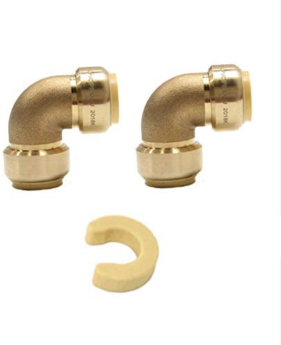 EFIELD 3/4 Winkelstück Steckfitting zum Verbinden von Pex, Kupfer, CPVC, bleifreies Messing