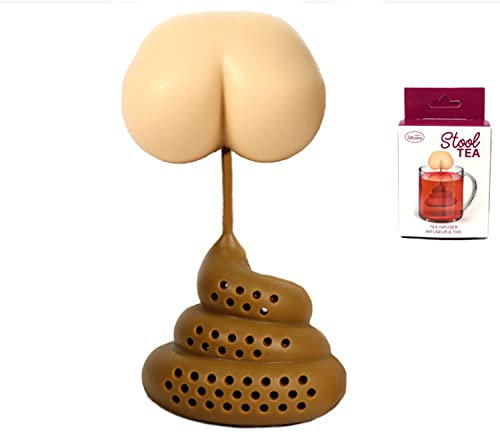 Funny Tea Infuser Gag Gift, Poop Tea Filter For White Elephant Gift Exchange Tea Strainer