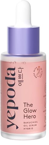 Yepoda The Glow Hero, Öl-Serum-Hybrid mit Bakuchiol, Pflegend & Slow-Aging, Veganes koreanisches Glow-Serum für alle Hauttypen, 30 ml