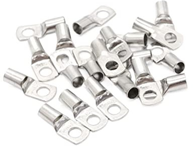 Fjy-Connect,Bitte überprüfen Sie die Größe vor dem 20 STÜCKE SC6-5/6 M4/M5/M6/M8 4mm2 6mm2 10/16/25mm2 35/50mm2 4mm 5mm 6mm 8mm Bolzenloch Verzinnte Kupferkabelschuhe Batterieklemme