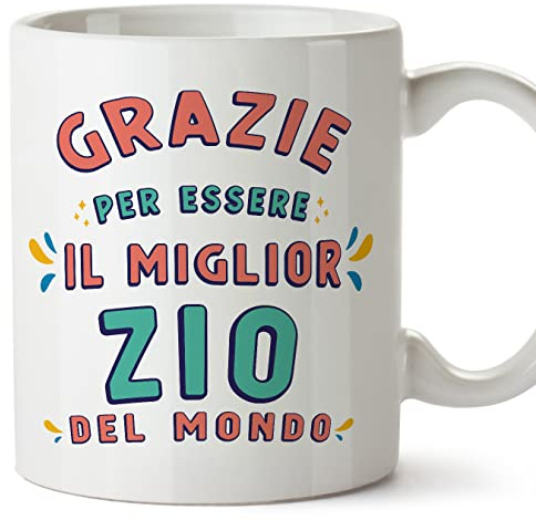 Mugffins Tazza in ceramica per ZIO 11 oz / 350 ml - In italiano - Grazie per essere il miglior - Idea regalo per compleanno, anniversario, natale