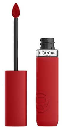 L'Oréal Paris Flüssiger Lippenstift, intensive Farbe, matte Formel, lange Haltbarkeit, mit Hyaluronsäure, ohne Transferenz, wischfest, matt, Farbton: 430 A-Lister