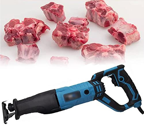 BDXZJ Sierra Eléctrica para Carne Y Huesos, Sierra Sable Electrica, Múltiples Fines Sierra De Sable 1050W, Cuerpo Giratorio De 180 °, 6 Velocidades para Cortar Huesos Jamon Congelar Carne