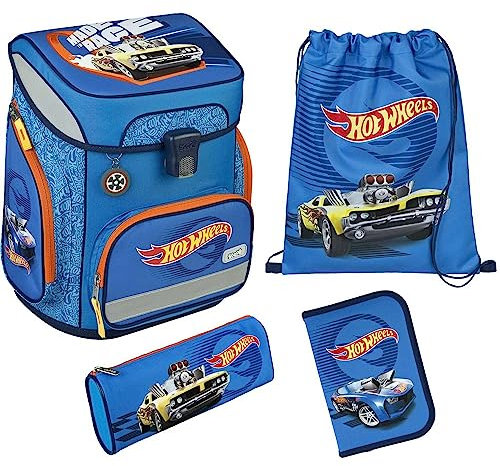 Scooli EasyFit Schulranzen-Set 5-teilig Hot Wheels