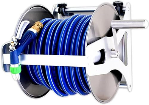 MegLob Tragbarer/Wandschlauch -Rollenset, Überlagerung des Außenschlauchhalters, Hochleistungsgartenschlauch -Rolle Mit Flexibler 2/1 PVC -Gummischlauch, Home -Schlauch -Aufbewahrungslösung,40m