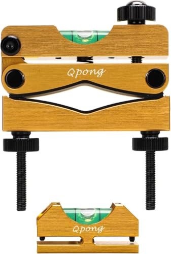 Qpong Scope Leveling Kit Scope Level Magnetic Leveling Tool High-Precision Bubble Level System (Gold Barrel Clamp)